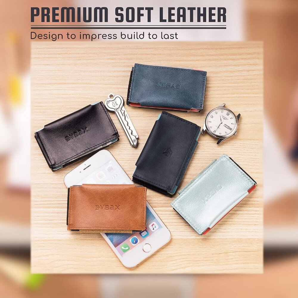 Elastic Wallet - Small Minimalists Slim Front Pocket Credit Card Holder for Men - Picture 7 of 9